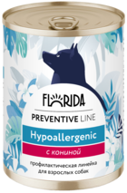 Florida Preventive Line Hypoallergenic с Кониной для Собак (банка)