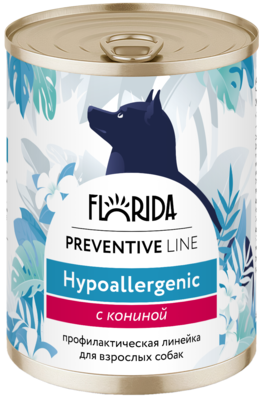 Florida Preventive Line Hypoallergenic с Кониной для Собак (банка)