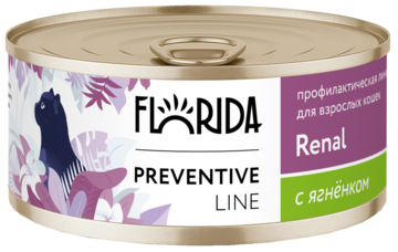 Florida Preventive Line Renal с Ягнёнком для Кошек (банка)