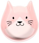 Mr.Kranch Миска керамическая для кошек "Мордочка кошки", розовая