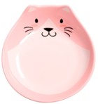 Mr.Kranch керамическая Миска для кошек "Мордочка кошки", розовая