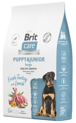 Brit Care Puppy&Junior Large Healthy Growth Fresh Turkey and Lamb