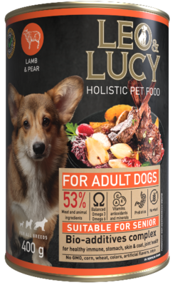 Leo& Lucy for Adult Dogs Lamb & Pear for All Breeds (банка)