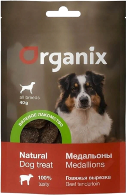 Organix Natural Dog Treat Медальоны Говяжья Вырезка