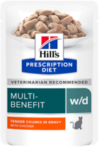 Hill’s Prescription Diet Multi-benefit w/d with Chicken Feline (пауч)