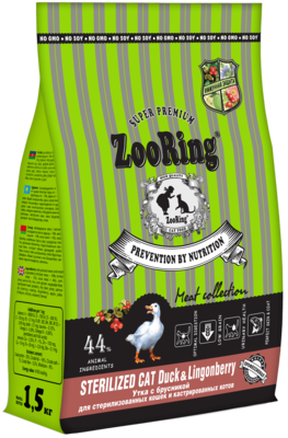 ZooRing Sterilized Cat Duck & Lingonberry