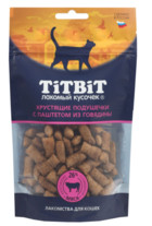 Titbit Хрустящие подушечки для кошек с паштетом из говядины