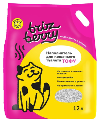 Brizberry Наполнитель для Кошачьего Туалета Тофу Без Запаха
