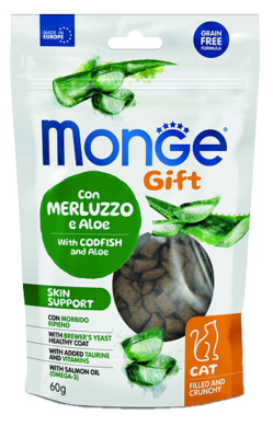 Monge Gift with Codfish and Aloe Skin Support Cat Filled and Crunchy