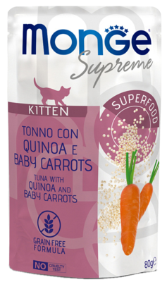 Monge Supreme Kitten Tuna with Quinoa and Baby Carrots (пауч)