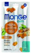 Monge Gift Rich in Fresh Trout with Turmeric Mobility Support Dog Sticks