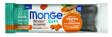 Monge Gift Rich in Fresh Trout with Turmeric Mobility Support Dog Meat Bars