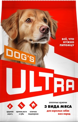 Ultra Dog's Аппетитные Кружочки 3 Вида Мяса для Взрослых Собак Всех Пород