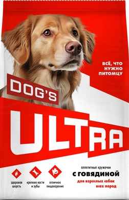 Ultra Dog's Аппетитные Кружочки с Говядиной для Взрослых Собак Всех Пород