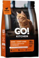 Go! Kitchen Skin + Coat Care Лосось с Фруктами и Овощами для Котят и Кошек Всех Возрастов