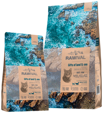 Rawival Gifts of Land & Sea Chicken, Salmon & Herring Adult Cats
