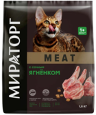 Мираторг Meat с Сочным Ягненком Adult 1+ для Кошек