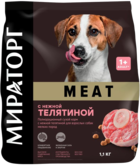 Мираторг Meat с Нежной Телятиной Adult 1+ для Взрослых Собак Мелких Пород