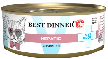 Best Dinner Vet Profi Hepatic с Курицей (банка)