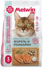 Melwin Cats Sterilised Форель и Розмарин