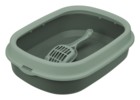 HOMECAT Frost Touch туалет для кошек с низким бортом и совком нефритовый