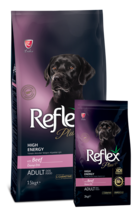 Reflex Plus High Energy with Beef Adult Dog Food