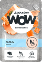 AlphaPet WOW Лосось Паштет для Котят, Беременных и Кормящих Кошек (пауч)