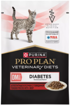 Pro Plan Veterinary Diets DM Diabetes Management Аппетитные Кусочки с Говядиной (пауч)