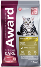 Award Sensitive Digestion Adult Duck Turkey, Spirulina, Rosemary