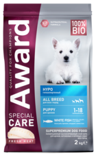 Award Hypo All Breed Puppy White Fish, Broccoli, Celery, Flax Seeds