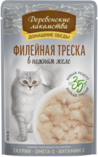 Деревенские Лакомства Домашние Обеды Филейная Треска (в желе, пауч)