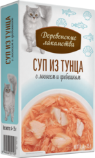 Деревенские Лакомства Суп из Тунца с Лососем и Гребешком