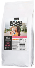 Smart Dog Лосось с Овощами для Взрослых Собак Средних и Крупных Пород с Чувствительным Пищеварением