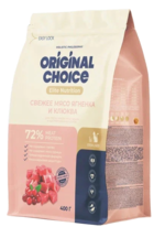 Original Choice Свежее Мясо Ягнёнка и Клюква для Стерилизованных Кошек и Кастрированных Котов