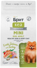 Брит Кеа Mini Dog Adult Healthy Skin & Shiny Coat Fresh Salmon and Turkey